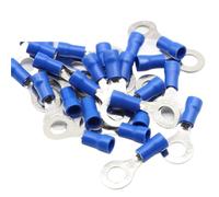 Round Insulated Crimp Terminals 100PCS Pack RV2 6 Blue .5 Insulated Ring Crimp Terminal Suit 1. 2.5mm Electrical Cable Connector