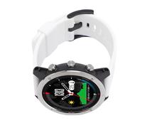 Round Intelligent Watch, Robust Light Silicone Landbage Racing Test for Outside (White)