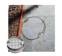 Round Invisible Manhole Cover & Frame - 304 Stainless Steel Recessed Drainage Solution for Indoor/Outdoor Use Easy Maintenance 50CM/19.7IN & Stylish