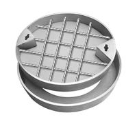 Round Invisible Sewage Pump Cover, Invisible Embedded Septic Tank Cover, 304/201 Stainless Steel Frame, Suitable for Parks/Streets/Sidewalks/Concrete/Patios(31.9in,201)