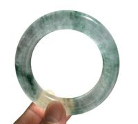 Round Jade Bangle for Women Feng Shui Good Luck Wealth Fashion Jade Stone Bangle for Woman Mother Birthday Gift Wedding