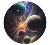 Round Jigsaw Puzzles 1000 Pieces for Adults Beyond The Milky Way Puzzles for Adults for Family & Friends, Brain-Teasing Challenge (67.5x67.5cm)
