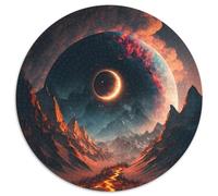 Round JigsawPuzzle 1000 Pieces for Adults Beyond The Horizon Cardboard Jigsaw Relaxing Entertainment, Home Decor (67.5x67.5cm)