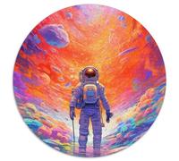 Round JigsawPuzzle 1000 Pieces for Adults I Am in Space Cardboard Jigsaw Relaxing Entertainment, Home Decor (67.5x67.5cm)