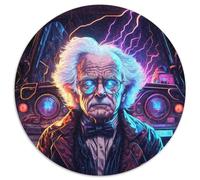 Round Jigsaws 1000 Pieces for Adults Father Time Impossible Jigsaw Puzzles for Adults Perfect Christmas & New Year Gift, (67.5x67.5cm)