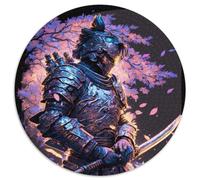 Round Jigsaws 1000 Pieces for Adults Japanese Ninja Cardboard Puzzles for Birthdays, Holidays, And Home Decor (67.5x67.5cm)