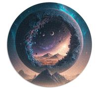 Round Jigsaws 1000 Pieces for Adults Portal To Outer Space Paper Jigsaw Suitable for Birthdays, Halloween, Thanksgiving, Easter (67.5x67.5cm)