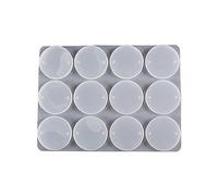 Round Key Ring Silicone Mould Circle Pendant Resin with 2 Holes for Craft Making Wind Chimes Charm Epoxy Resin Moulds Key Chain Pendant Jewellery Craft Tools