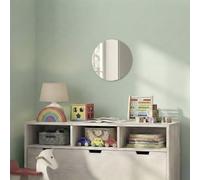 Round Kids Bedroom Nursery Safety Mirror 30-40cm | Shatterproof Acrylic Mirror for Toddler Children Frameless Geometric Decor Lightweight Peel- Stick Easy Install Non-Glass