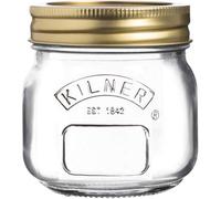 Kilner Preserve Jar 0.25L (250ml) Round Glass Screw Top Lid Preservation Storage Jar for Jams Jellies Chutneys