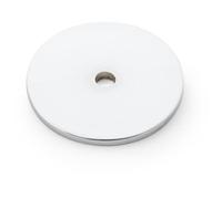 Round Kitchen Door Knob Backplate - Polished Chrome 35mm Diameter Circular Plate