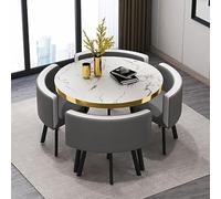 round kitchen table Kitchen dining table set 1 Table and 4 Chairs 5 Piece set dining table round dining table Round conference table Suitable for various scenarios #20 75x75cm 29.5x29.5in(Wx