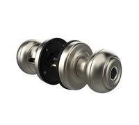 Round Knob Fingerprint Smart Lock Bluetooth Biometric Easy Replacement With Mechanical Key For Home(Silver)