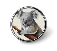 Round Koala And Butterfly Lapel Pin Metal Custom Pins Personalized Decoration Lapel Badge Small Brooch Hat Shirt Tie Sweater Clothes Accessories Decoration for Men Women