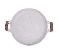 Round Korean Grill Pan - Portable Multifunctional BBQ Plate Even Heating Aluminum Alloy Base Durable Maifanite Griddle for Indoor/Outdoor Cooking Perfect for Family Gatherings