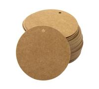 Round Kraft Gift Tags Brown Blank Hanging Labels Paper Card with 10m Rope 6cm 100PCS Paper Cards