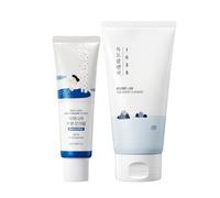 ROUND LAB Birch Juice Moisturising Sunscreen & 1025 Dokdo Cleanser Set, Gentle Daily Cleanse and UV Protection, For Sensitive Skin