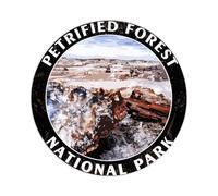 Round Label Stickers 4 Inch Petrified Forest National Park Sticker National Parks Stickers Gift Tags Decor for Laptop Envelopes Seals Water Bottle Card Box Gift Bags Packaging 50 Pcs