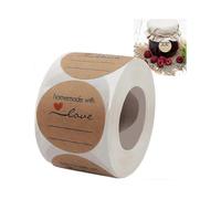 Round Labels for Jam and Jelly Jars (2" - 500/roll) with Writing Lines - Customisable Labels
