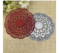 Round Lace Flower Border Cutting Dies for Card Making，Cutting Dies Cut Stencils for DIY Scrapbooking Photo Album Decorative Embossing Paper Dies for Card Making Templated+Cute Brooch Pin