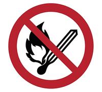 Round Laminated Sign Adhesive, Waterproof ISO 7010 - Adhesive - UV Resistant Laminated Adhesive - Forbidden Naked Llamas - Diameter 20 cm