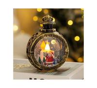 (Round Lamp-Bronze Old Man) Christmas decorations pendants retro luminous night light party layout props desktop ornaments Christmas gifts