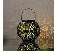 Round Lantern Solar Light - Bronze - Use Either As A Table Centrepiece Or Hang Outside, This Lantern is A Great Way to Enhance Your Indoor Or Outdoor Space.