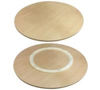 Round Lazy Susan Turntable Tabletop for Kitchen Rotating Wooden Serving Tray for Dining Table Table Top Centerpiece,for Home, Coffee, Hotel,A,50cm/19.6in