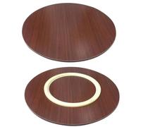 Round Lazy Susan Turntable Tabletop for Kitchen Rotating Wooden Serving Tray for Dining Table Table Top Centerpiece,for Home, Coffee, Hotel,D,50cm/19.6in