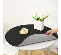 Round Leather 135m PV Table Protetor Faux Leather Table Mat Set 2mm Thik & Ele Dining Table over Perfet for Home Déor