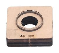 Round Leather Cutting Die 40mm | Alloy Steel Punching Form for DIY/Leather/Cardboard | Birch Wood Handle, High Hardness Tool for Neat Cuts