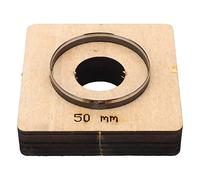 Round Leather Punching Cutting Die, 50mm Diameter Leather Cut Mold, Alloy Steel and Birch Wood Round Shape Punch for Plastic Rubber Cardboard DIY Crafting