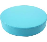 Round Leather Seat Cushion for Kitchen Dining Chairs, Outdoor Furniture Memory Foam Cushion Non Slip Back Thicken Soft Chair Pads For Home(Lake blue, 17.7x3in/45x8cm)
