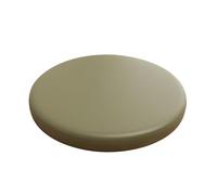 Round Leather Seat Pads Soft Memory Foam Cushions for Office & Dining Chairs Non-Slip Backing Removable Zipper Cover Green 45x45cm (18x18inch)