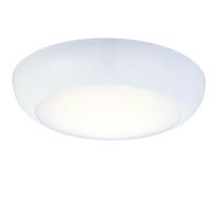 Round LED Bulkhead Ceiling Light 12W Cool White IP65 Gloss White Bathroom Lamp
