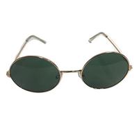Round Lennon Glasses Steampunk Sunglasses 70s Cyber Goggles Vintage Retro Style Hippy Unisex (Green)