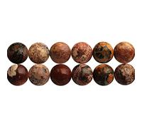 Round Leopardskin 8mm Beads Natural Earthstone Beads for Bracelet Making Sold by One Strand APX 46 Pcs Hole Size 1mm