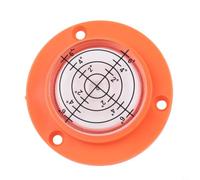 Round Level Made of Acrylic for Precise Horizontal Measurement Tripods and Devices Black Housing Green Liquid 50 mm (Orange Shell White Water)