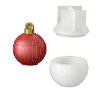Round Lidded Container Mold with Flexible Silicone Form | Round Container Body and Matching Lid, Soap and Project Uses, Warm-Water Rinse Care Between Reuse