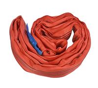 Round Lifting Sling Endless Loop PES Webbing Straps 5T Load Capacity Heavy Duty Rigging Accessories for Ships Machinery Ports Transportation 75mm Wide Red (4m)13.12ft))