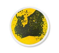 Round Liquid Floor Sensory Tiles 12 * 12in, Vibrant Colours in Motion for Engaging Play(Yellow-gray,15.7 * 15.7in)
