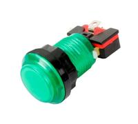 Round Lit Illuminated Arcade Video Game Push Button Switch LED Light 5V/12V Blue Red Green White Yellow 1Pcs(Green)