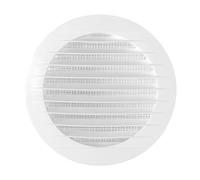Round Louvre Air Vent White 100mm with Fly Mesh for Internal External Air Vent Cover Wall Ceiling Mounting Louvre Grill Insect Screen Bathroom Ventilation