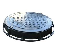 Round Manhole Cover Ductile Iron Manhole Cover Shock Absorption Vibration Damping Suitable for Firefighting, Sewage, and Sewer Systems(27.6x31.5in/70x80cm)
