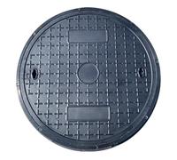 Round Manhole Cover with BaseDurable NonSlip Septic Tank Cover for Lawn Yard & Sewer Replacement (27.5"x27.5"x2.7") HeavyDuty Solid Well Cover