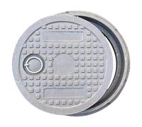 Round Manhole Cover with Frame Septic Tank Lid with Base & Pull Ring Resin Drain Plate for Outdoor Use Yard Patio Garden (70 * 4 cm / 28 * 1.6 in)