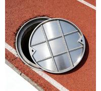 Round Manhole CoverInvisible Design Stainlesse Embedded Concrete for Yard Pavement Parking Lots Septic Tan70x5cm/27.5x2