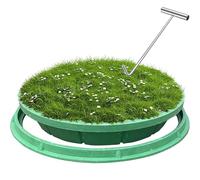 Round Manhole CoversHidden Septic Tank Lid Grass Cover t Outdoor Access with Hoo Easy Lift45 cm / 17.7 in Diameter