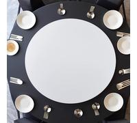 Round Marble Dining Table Plate - Heavy Duty Lazy Susan, 32" Sintered Stone Turntable for Kitchen Serving & Decor, Multipurpose White Serving Tray.