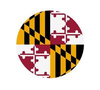 Round Maryland State Flag Pattern Magnets 2.2 in - Acrylicï¼Œ Strong & Non Scratch for Fridge,Locker,Office & Kitchen Deco